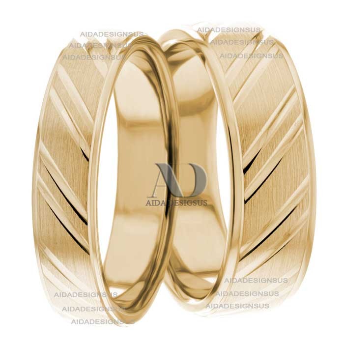 Yellow Gold Matching Wedding Bands