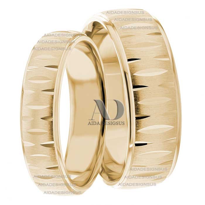 Yellow Gold Matching Wedding Bands