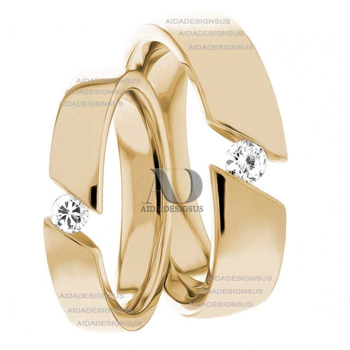 Yellow Gold Matching Wedding Bands