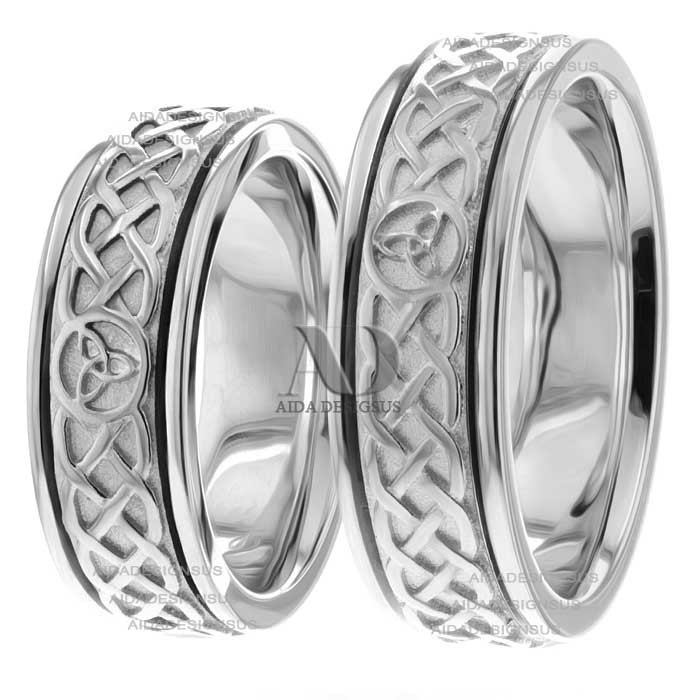 White Gold Matching Wedding Rings