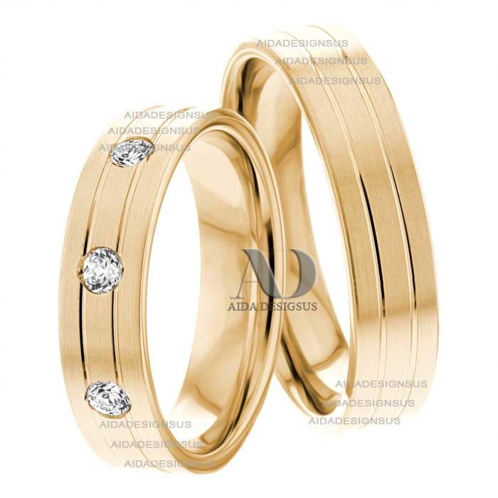 Yellow Gold Matching Wedding Bands