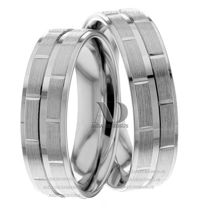 White Gold Matching Wedding Rings