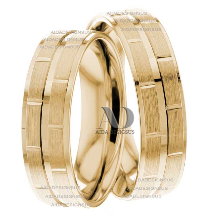 Yellow Gold Matching Wedding Bands