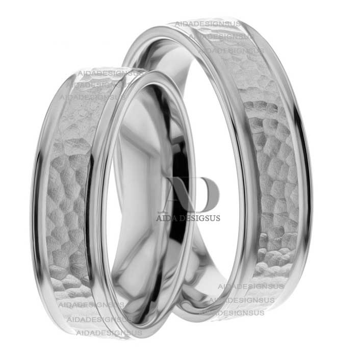White Gold Matching Wedding Rings