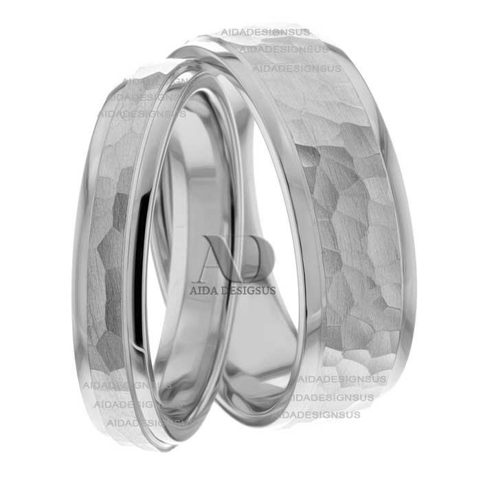 White Gold Matching Wedding Rings