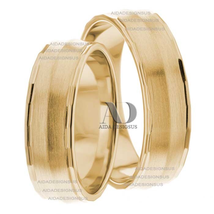 Yellow Gold Matching Wedding Bands