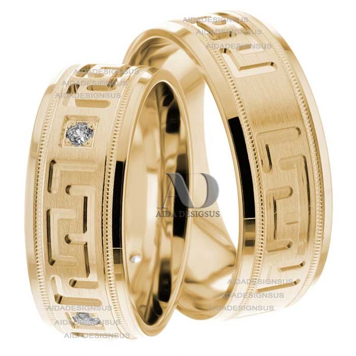 Yellow Gold Matching Wedding Bands