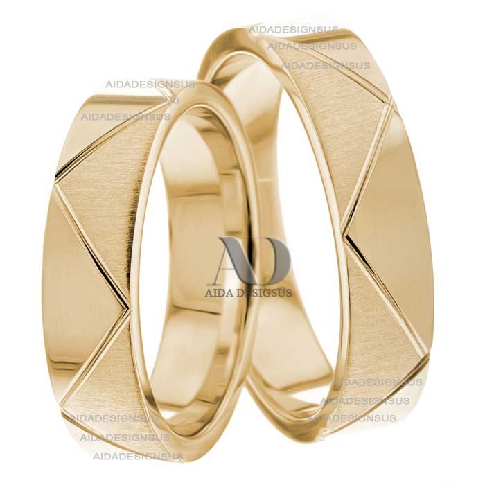 Yellow Gold Matching Wedding Bands