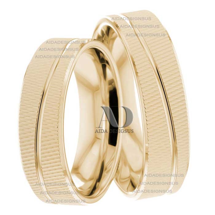 Yellow Gold Matching Wedding Bands