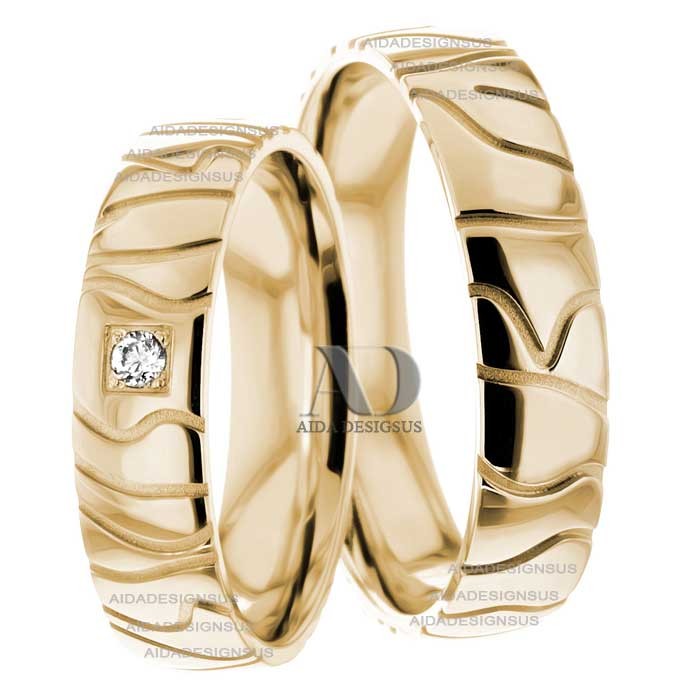 Yellow Gold Matching Wedding Bands