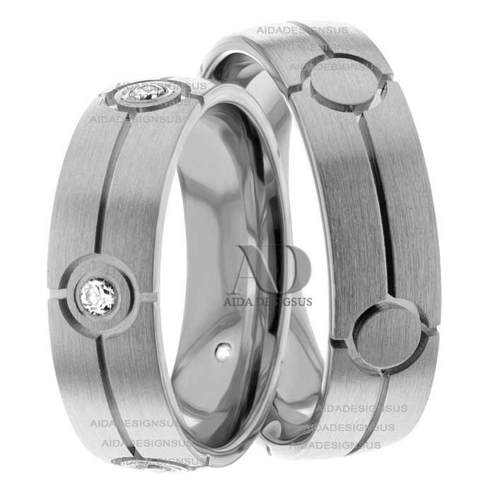 White Gold Matching Wedding Rings