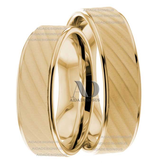 Yellow Gold Matching Wedding Bands