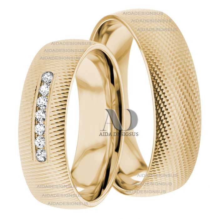 Yellow Gold Matching Wedding Bands