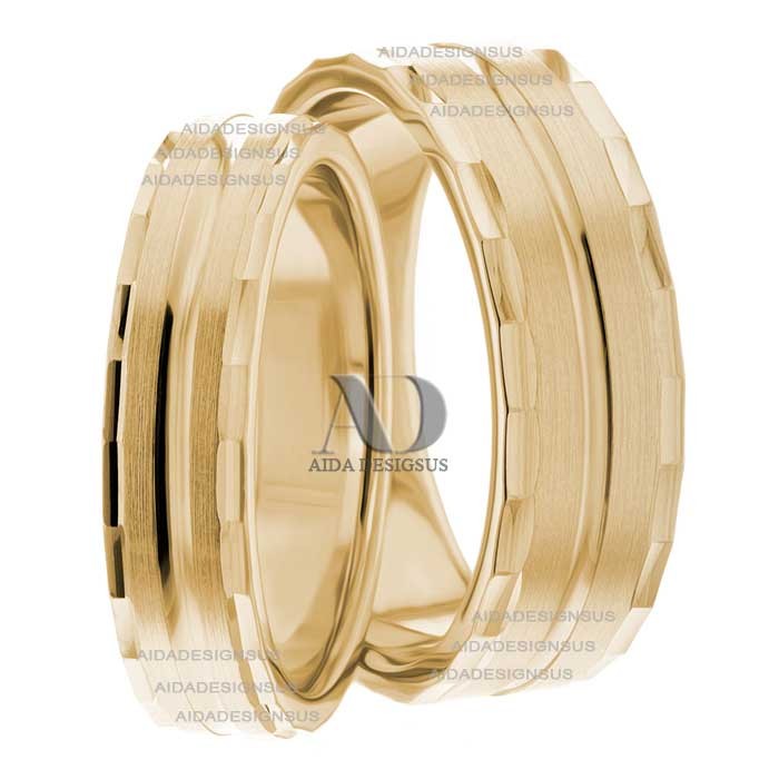 Yellow Gold Matching Wedding Bands