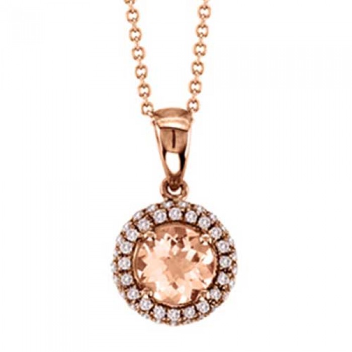 Morganite Rose Gold Pendant