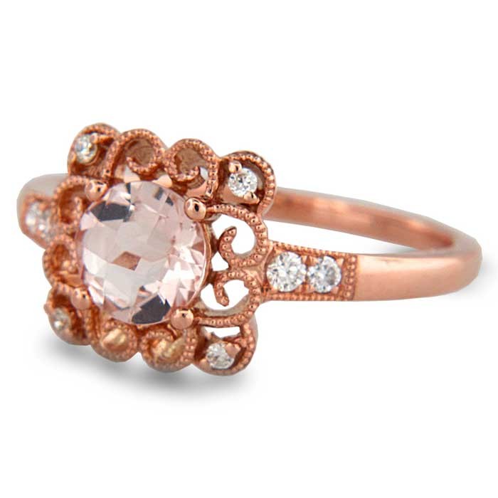 Morganite Rose Gold Ring