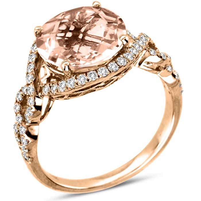 Morganite Rose Gold Ring