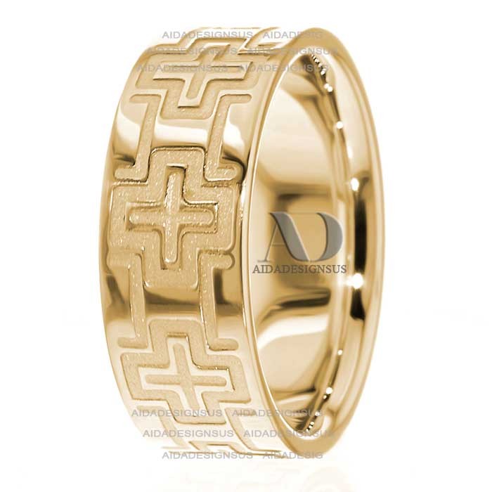 Yellow Gold Religious Wedding Ring