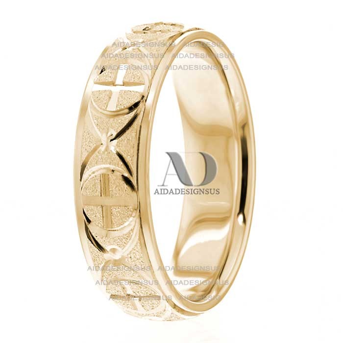 Yellow Gold Religious Wedding Ring