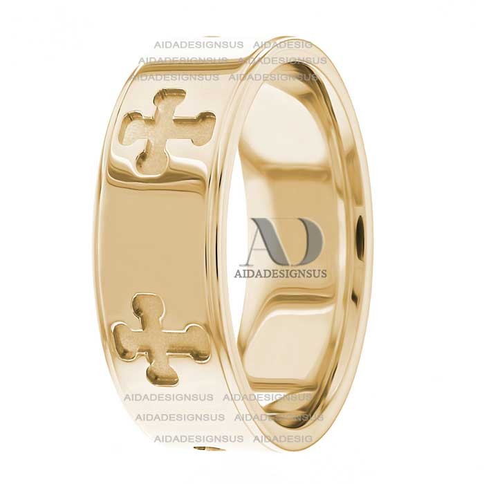 Yellow Gold Religious Wedding Ring