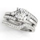 Diamond Bridal Set, Total Side Stones Diamond Weight 1.12 Ctw.