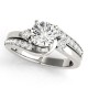 Diamond Bridal Set, Total Side Stones Diamond Weight 1.12 Ctw.