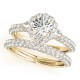 Diamond Bridal Set, Total Side Stones Diamond Weight 1.12 Ctw.