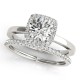 Diamond Bridal Set, Total Side Stones Diamond Weight 0.26 Ctw.