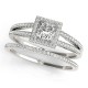 Diamond Bridal Set, Total Side Stones Diamond Weight 0.29 Ctw.