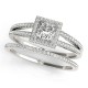 Diamond Bridal Set, Total Side Stones Diamond Weight 0.29 Ctw.