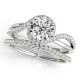 Diamond Bridal Set, Total Side Stones Diamond Weight 0.30 Ctw.