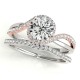 Diamond Bridal Set, Total Side Stones Diamond Weight 0.30 Ctw.