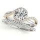 Diamond Bridal Set, Total Side Stones Diamond Weight 0.30 Ctw.