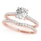 Diamond Bridal Set, Total Side Stones Diamond Weight 0.22 Ctw.