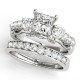 Diamond Bridal Set, Total Side Stones Diamond Weight 1.00 Ctw.