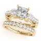 Diamond Bridal Set, Total Side Stones Diamond Weight 1.00 Ctw.