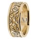 Agnes 8.50mm Wide Floral Design Wedding Ring