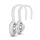 Diamond Halo Earrings, Total Diamond Weight 0.64 Ctw.