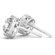 Diamond Halo Earrings, Total Diamond Weight 0.67 Ctw.