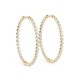 Diamond Hoop Earrings, Total Diamond Weight 1.14 Ctw. 1 Inch Round