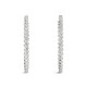 Diamond Hoop Earrings, Total Diamond Weight 1.14 Ctw. 1 Inch Round