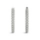 Diamond Hoop Earrings, Total Diamond Weight 0.42 Ctw. 1.2 Inch Round