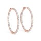 Diamond Hoop Earrings, Total Diamond Weight 2 Ctw. 1.2 Inch Round