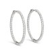 Diamond Hoop Earrings, Total Diamond Weight 2 Ctw. 1.2 Inch Round
