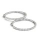 Diamond Hoop Earrings, Total Diamond Weight 2 Ctw. 1.2 Inch Round