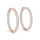 Diamond Hoop Earrings, Total Diamond Weight 3.40 Ctw. 0.6 Inch Round