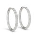 Diamond Hoop Earrings, Total Diamond Weight 3.40 Ctw. 0.6 Inch Round