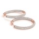 Diamond Hoop Earrings, Total Diamond Weight 3.40 Ctw. 0.6 Inch Round