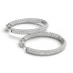 Diamond Hoop Earrings, Total Diamond Weight 3.40 Ctw. 0.6 Inch Round