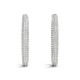 Diamond Hoop Earrings, Total Diamond Weight 3.40 Ctw. 0.6 Inch Round